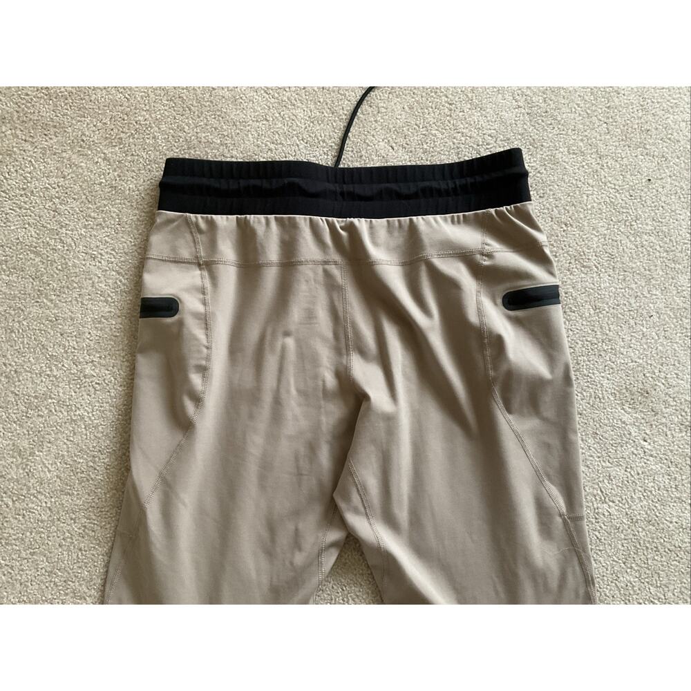 Bylt Joggers Mens XXL Beige Premium Workout Lounge Stretch Zipper Pockets - Picture 7 of 9